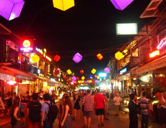 Siem Reap's modern Pub Street