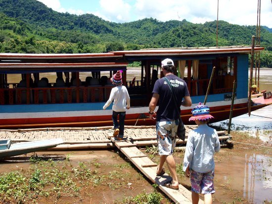 Boat crossing to Pak Ou Caves Luang Prabang