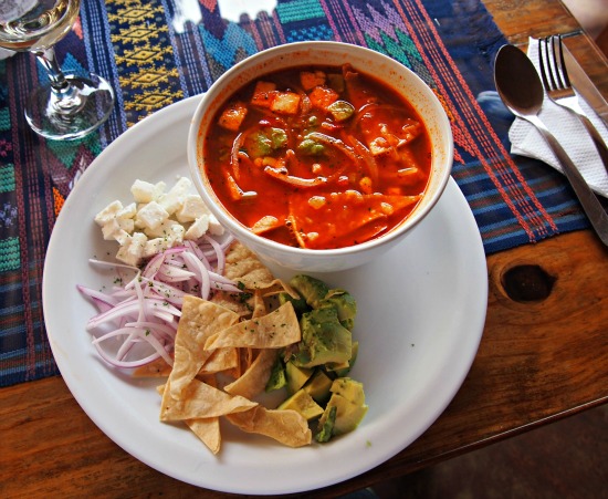 food in antigua tortilla soup Guatemala