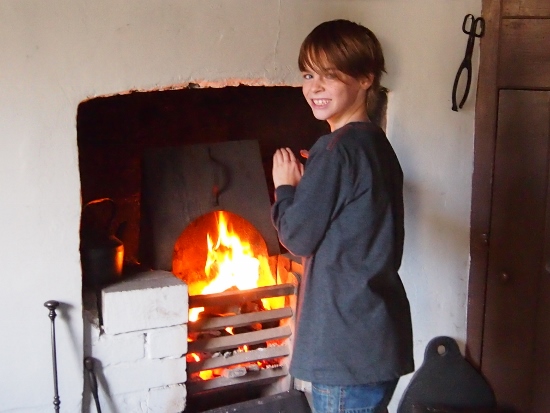 Welsh coal fire. Museum Welsh life St Fagans