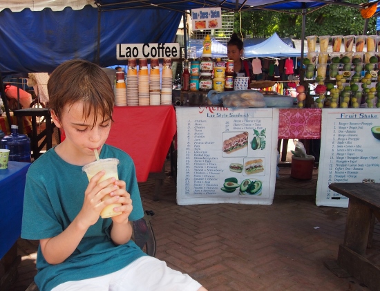 Baguettes, coffee and shakes. Luang Prabang Laos.