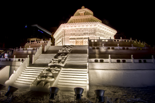 Sapporo Snow festival- Temple (photo:  arcreyes/flickr)