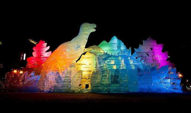 Sapporo Snow festival- Dinosaurs of Sapporo (photo: arcreyes/flickr)