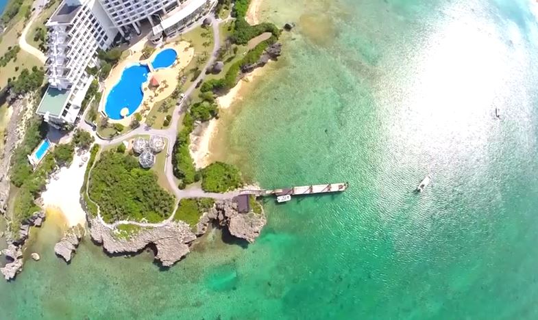 ANA Intercontinental Manza Beach Resort Morning Aerial View