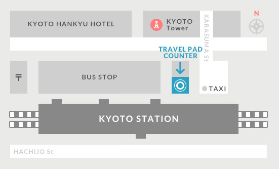 TRAVEL PAD Kyoto Map