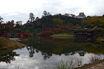 Genkyu-en (玄宮園), Hikone, Shiga prefecture, Japan
