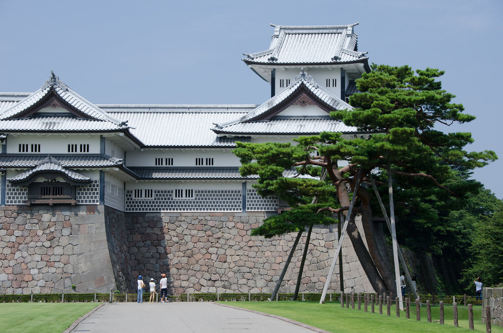 Kanazawa Castle in summer