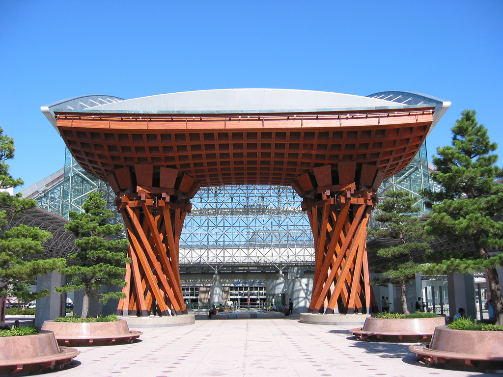 Kanazawa train station 'gate', Japan