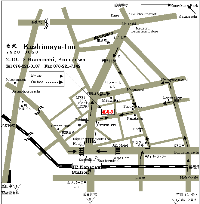 Kashimaya Ryokan Map