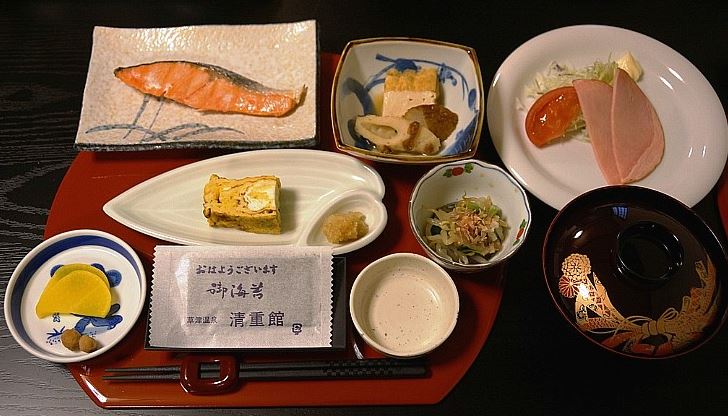 Kiyoshigekan traditional Japanese breakfast