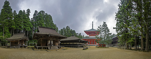 Panorama of Danjo Garan (壇場伽藍) on Koyasan