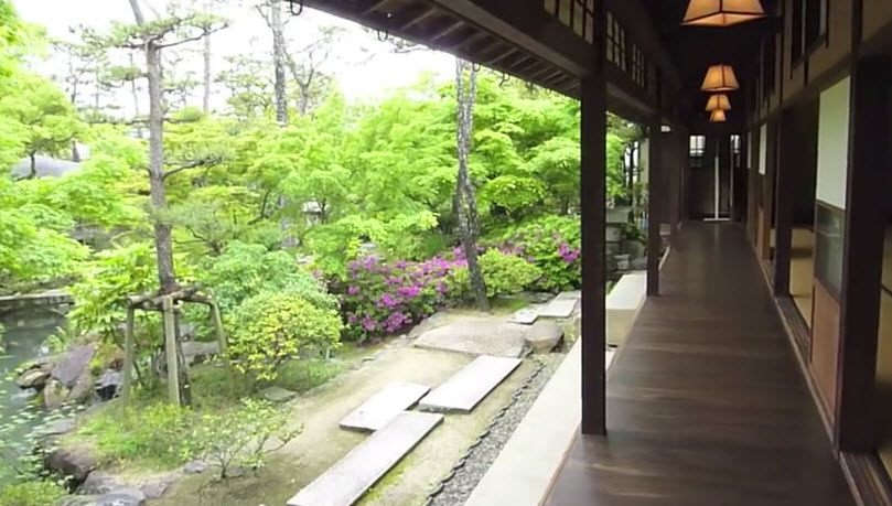 Gardens near Ohara Museum of Art in Kurashiki, Okayama