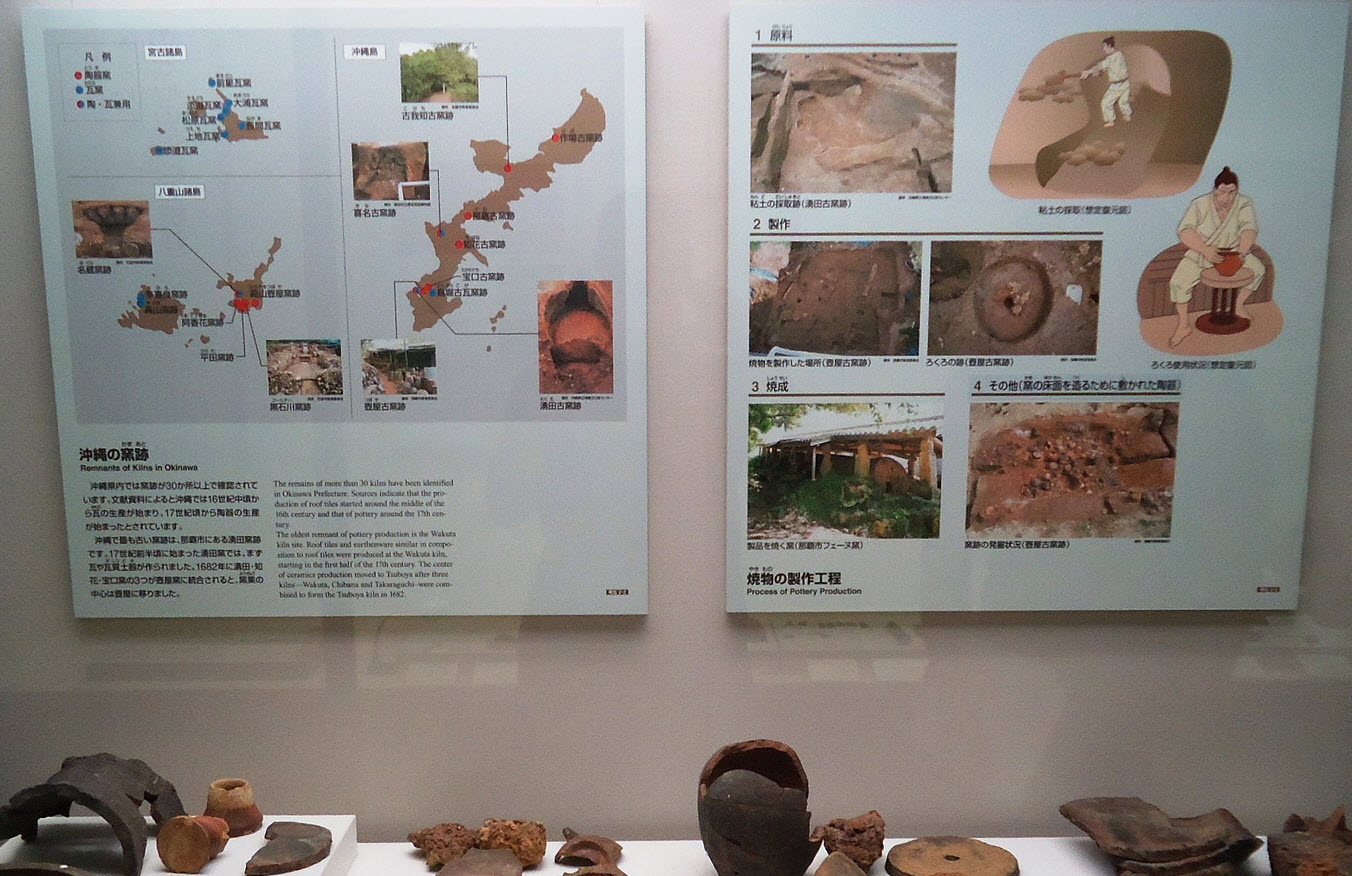 Okinawa Prefectural Museum pottery display