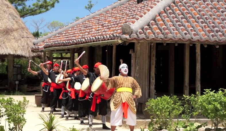 Ryukyu Mura Eisa procession