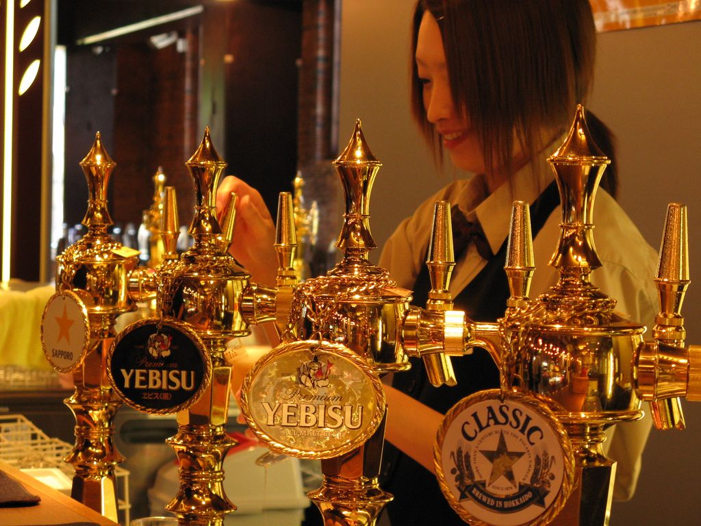 Sapporo beer museum  tasting room tap