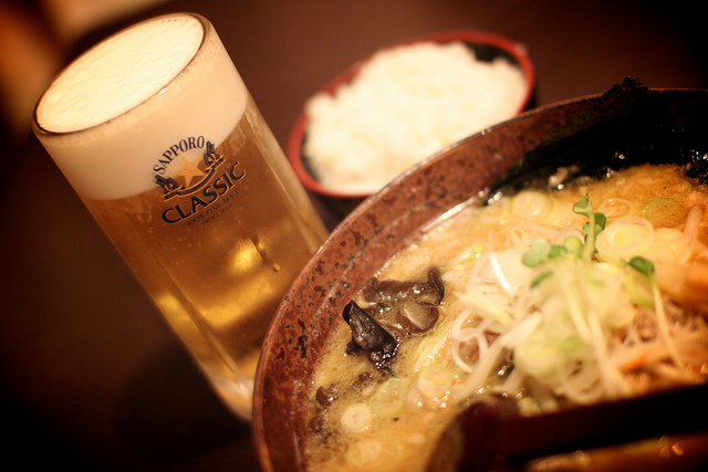 Sapporo Ramen and classic Sapporo beer (photo: MIKI Yoshihito/flickr)