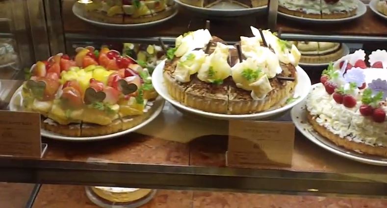 La Maison ensoleille table dessert selection at Sapporo Station