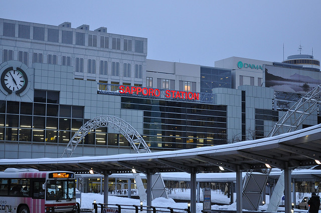 Sapporo Station in winter (photo:  David McKelvey)