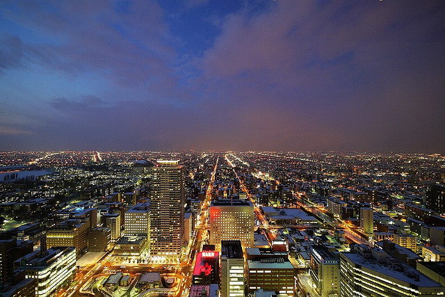 Sapporo Station JR TOWER Observation Deck, Sapporo, Hokkaido, Japan (photo:  かがみ～/flickr)