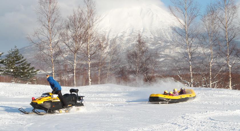 Niseko Village sledding fun