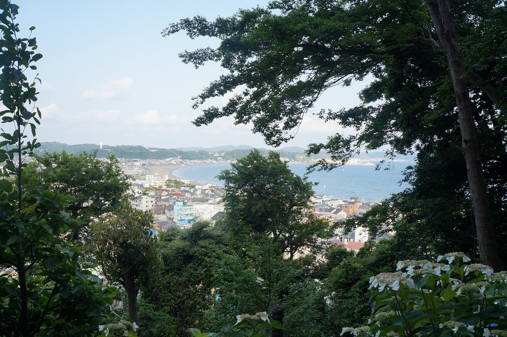 Kamakura City and the sea