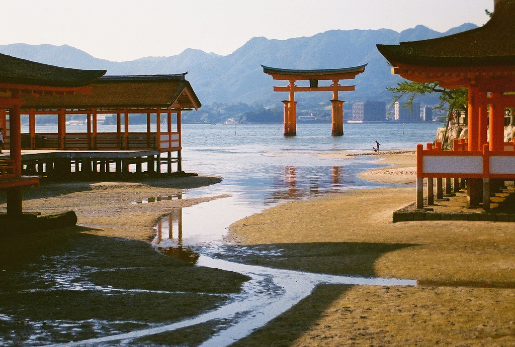 Miyajima shrine low tide