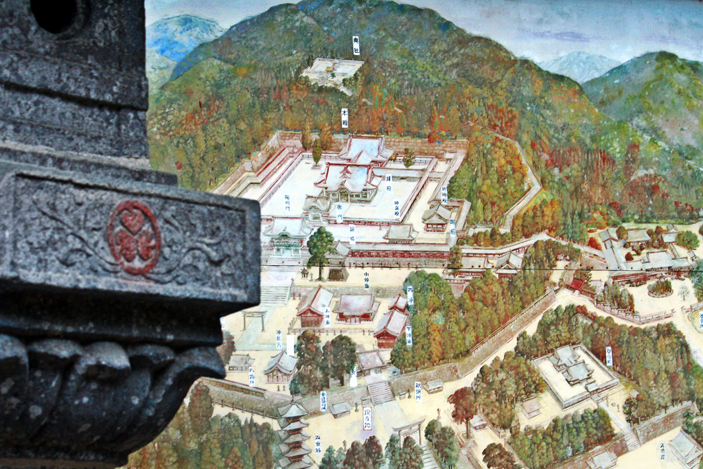 Toshogu Shrine, wall map