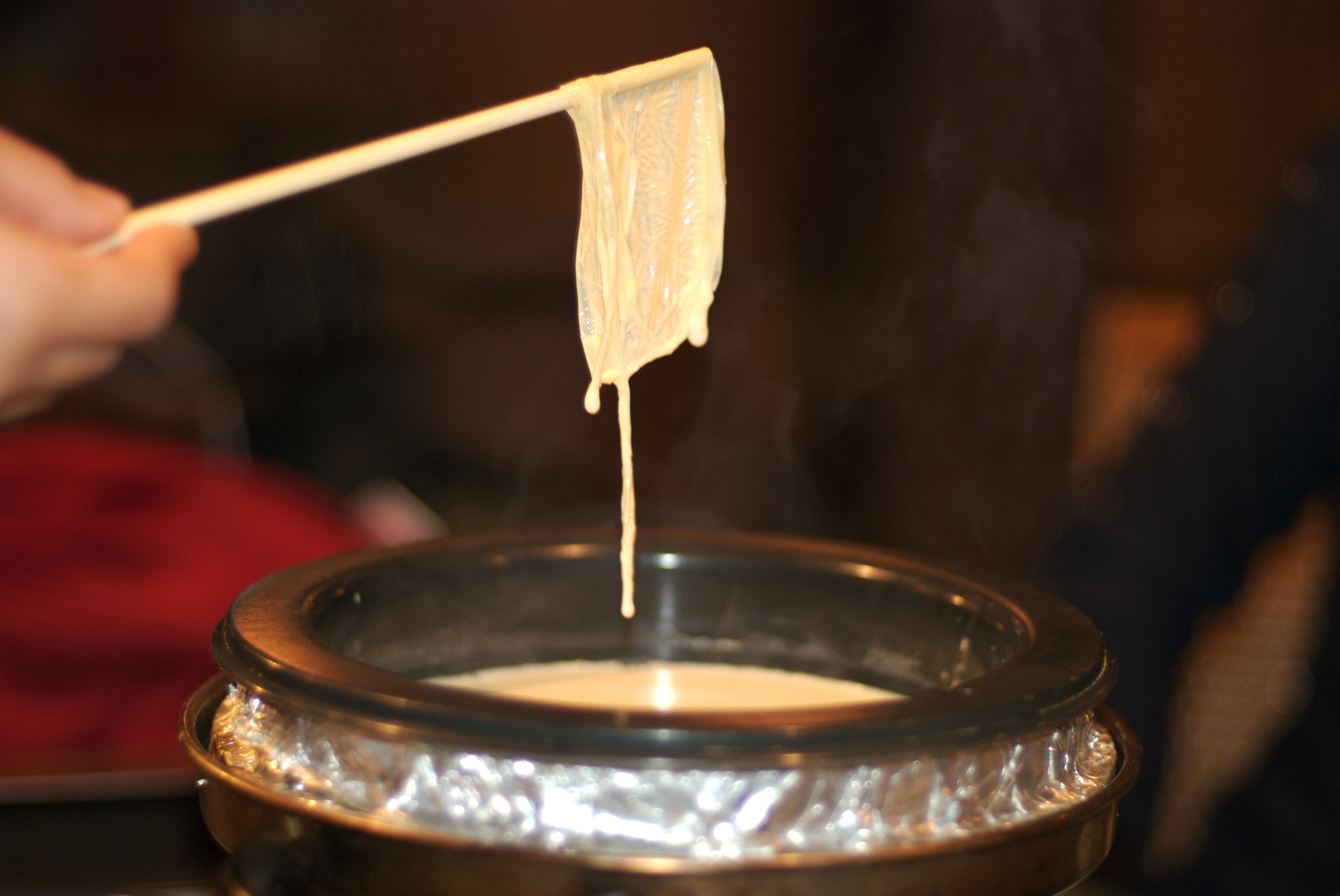 Yuba is a kind of tofu made by boiling unsweet...