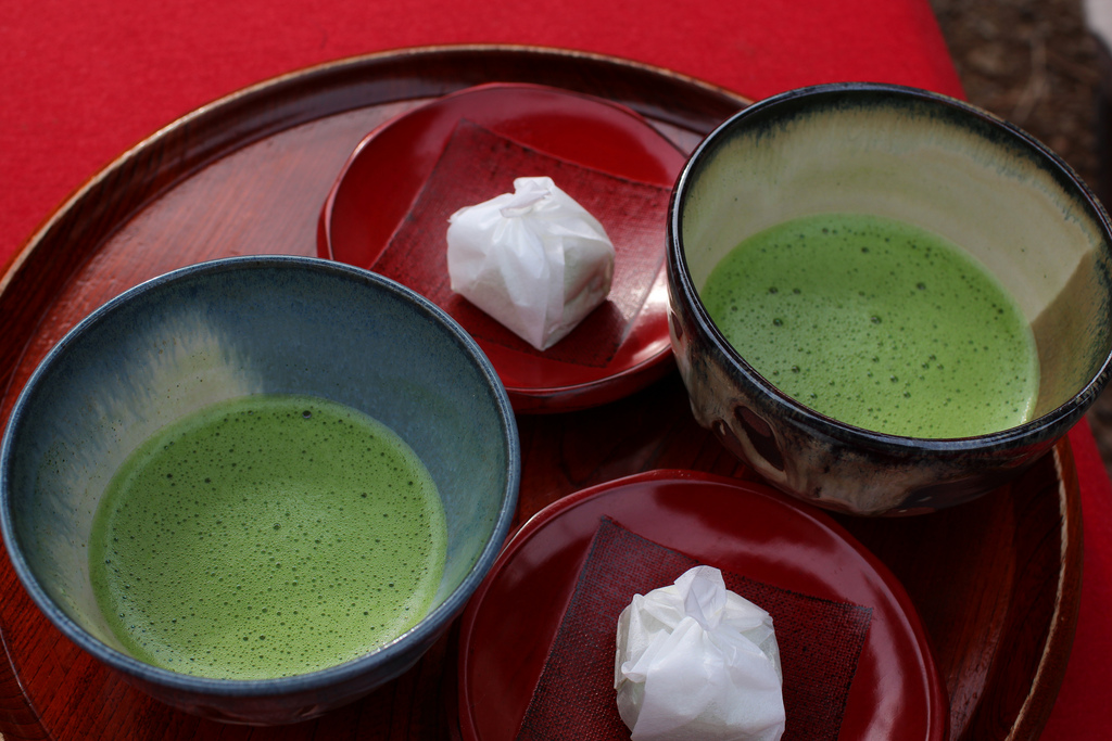 Matcha break at Genkyu-en garden