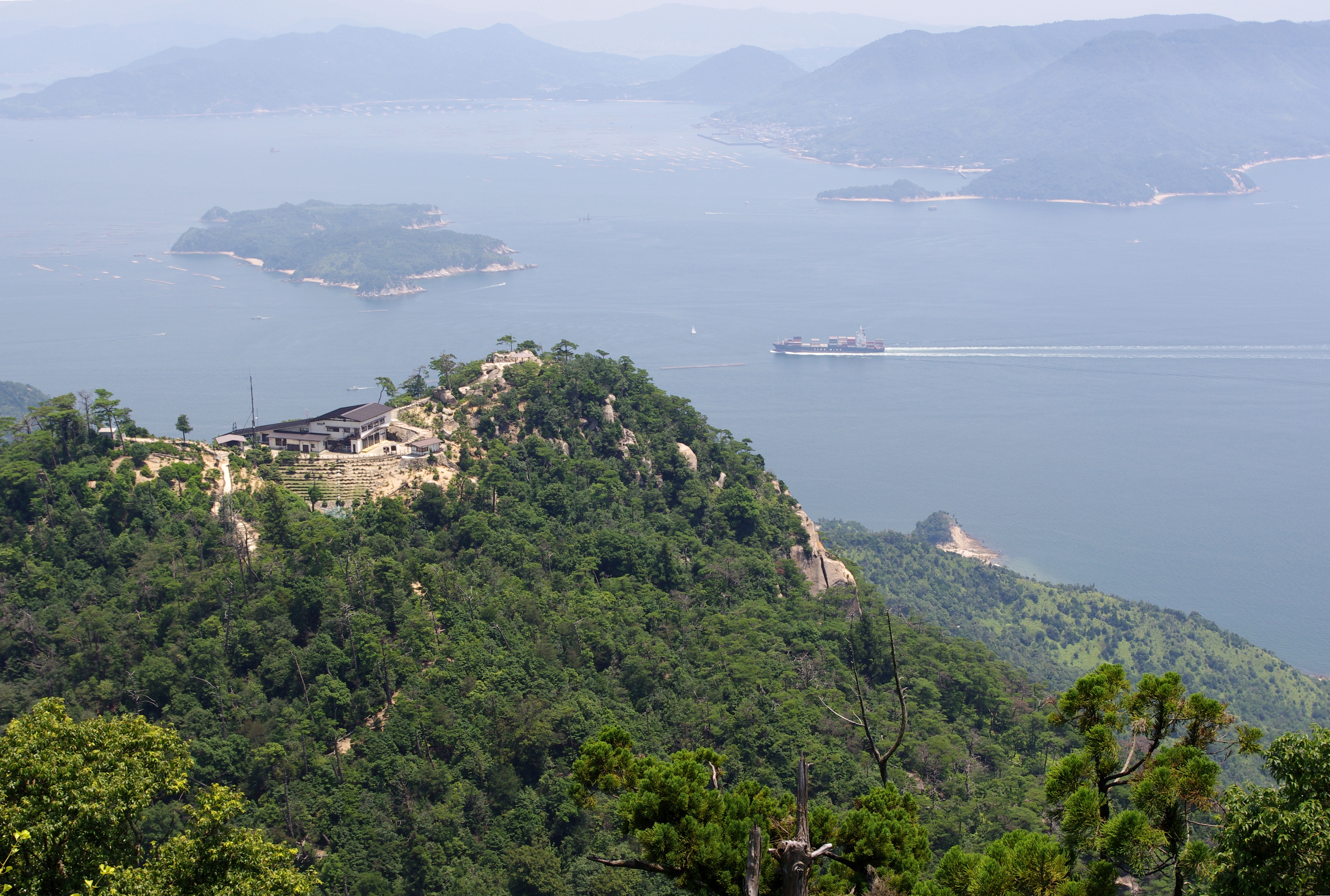 English: View from Mount Misen on Miyajima Pol...