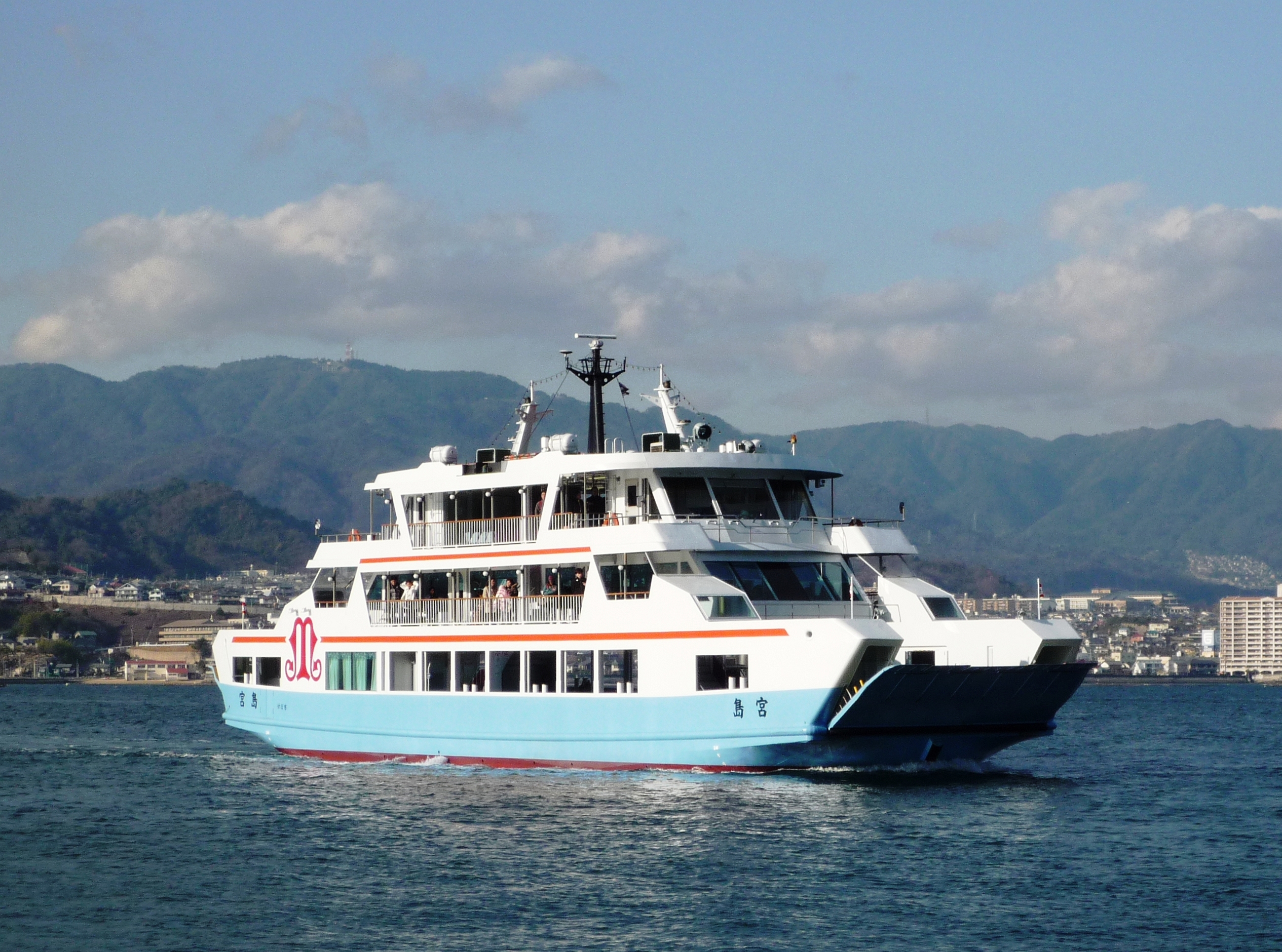 Ferry of the Miyajima Matsudai Kisen shipping ...