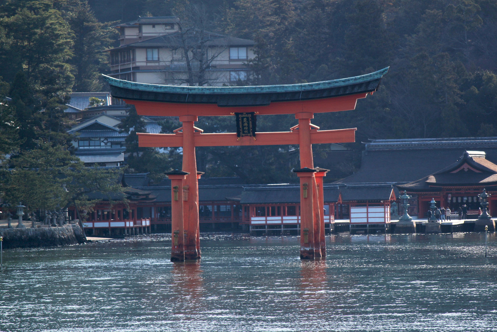 Miyajima Torii view from Ferry