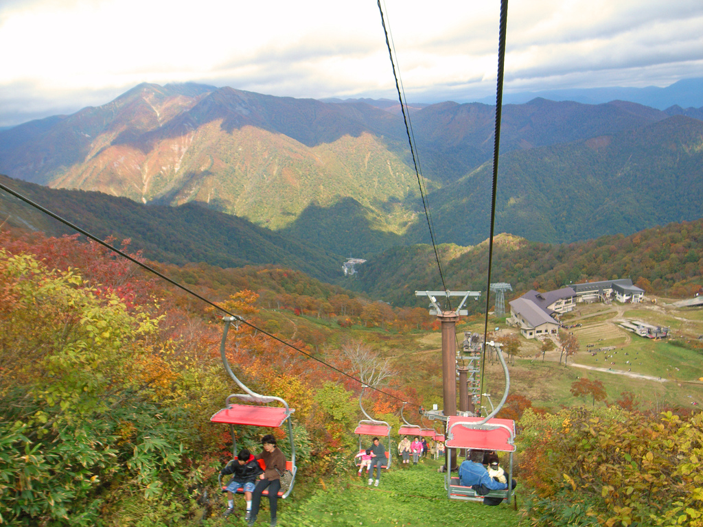Mt. Tanigawadake's Lift in Fall