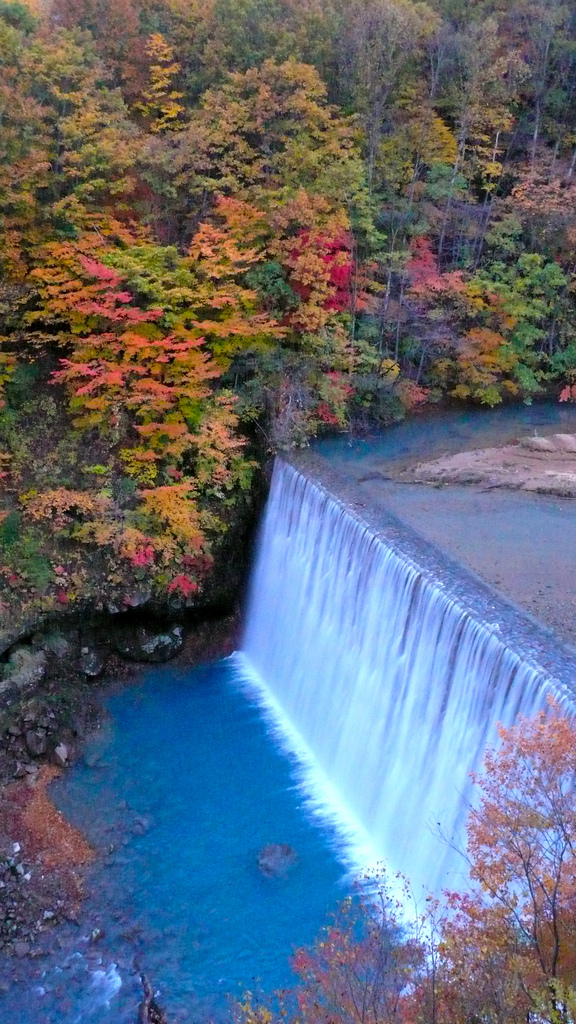 Waterfall in Hachimantai in Autumn