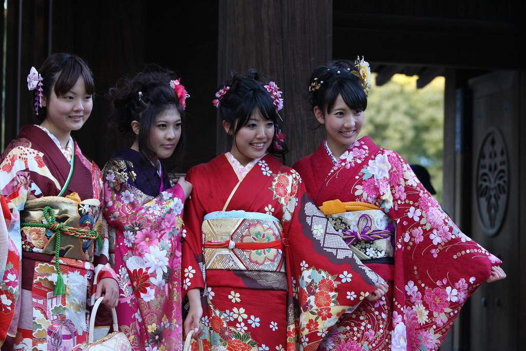Four beauties at Meiji Shrine