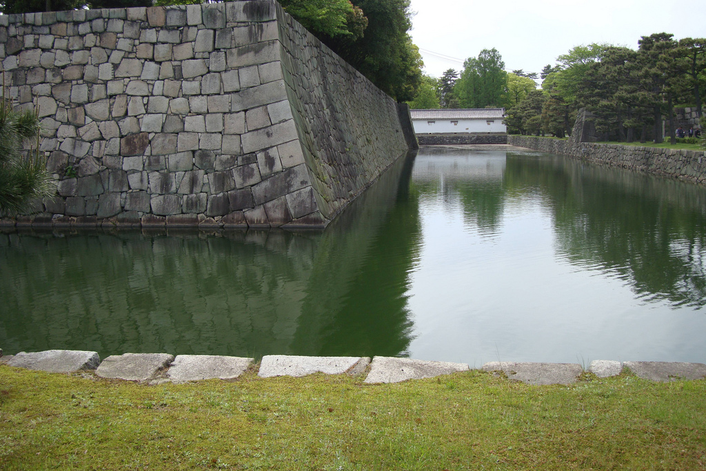 Nijo Palace moat and walls