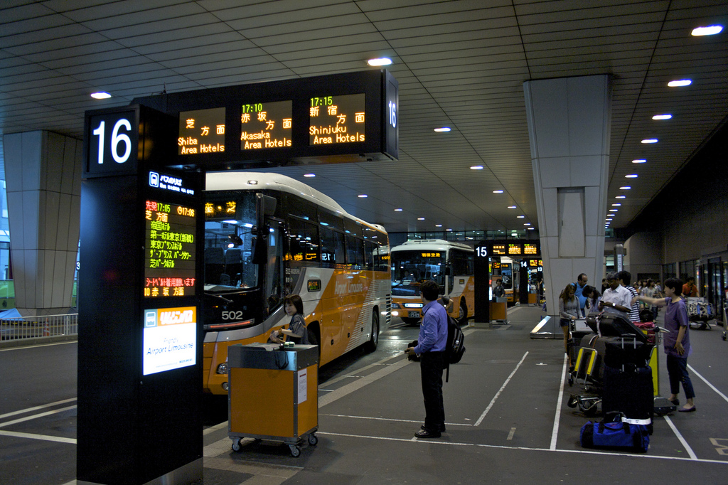 Bus terminal at Narita arrivals