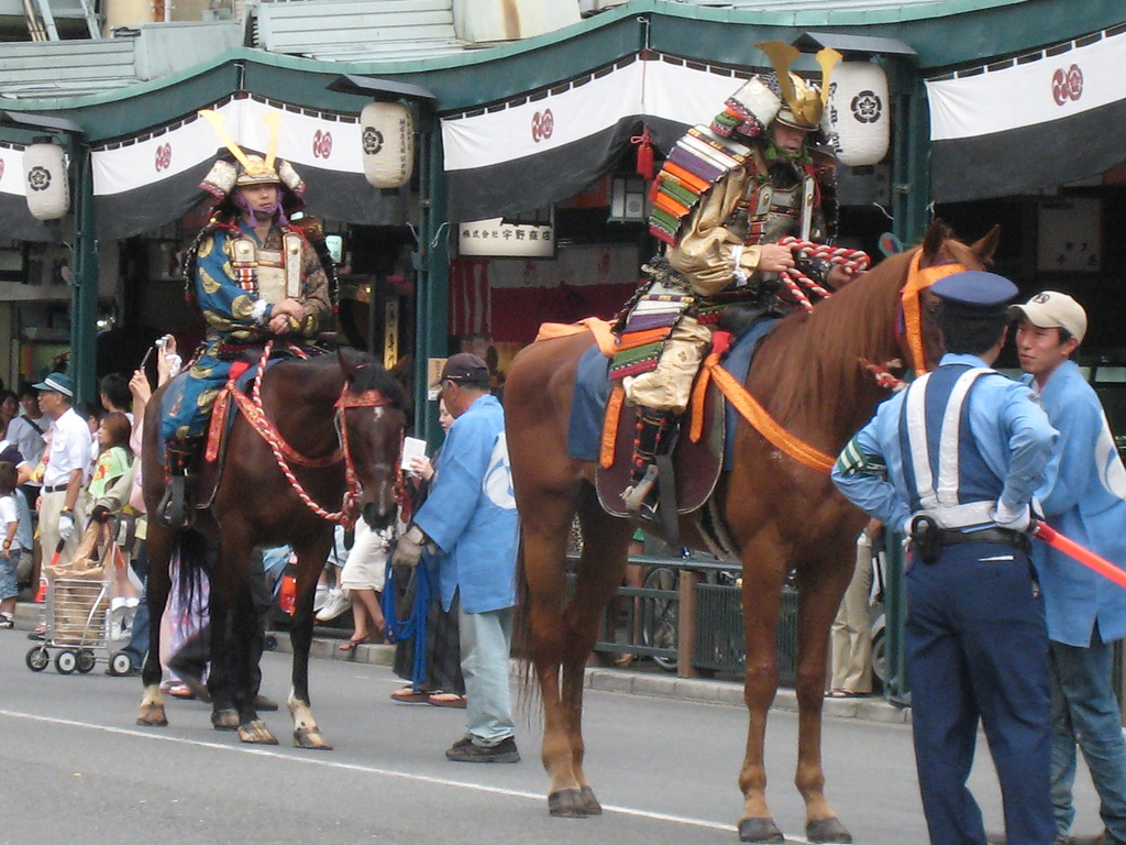 Kyoto samurai on horse