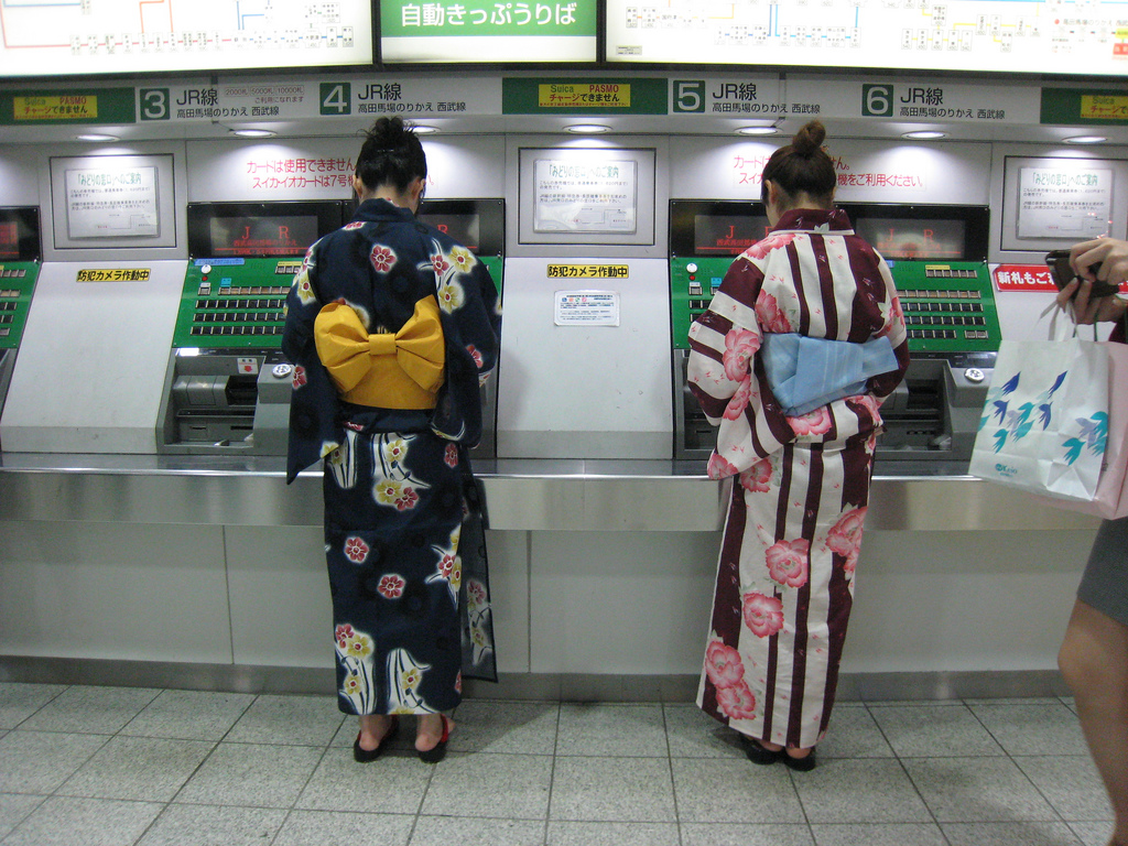 Kimonos at shinjuku station