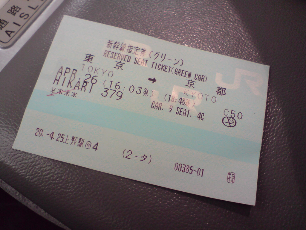 Shinkansen ticket