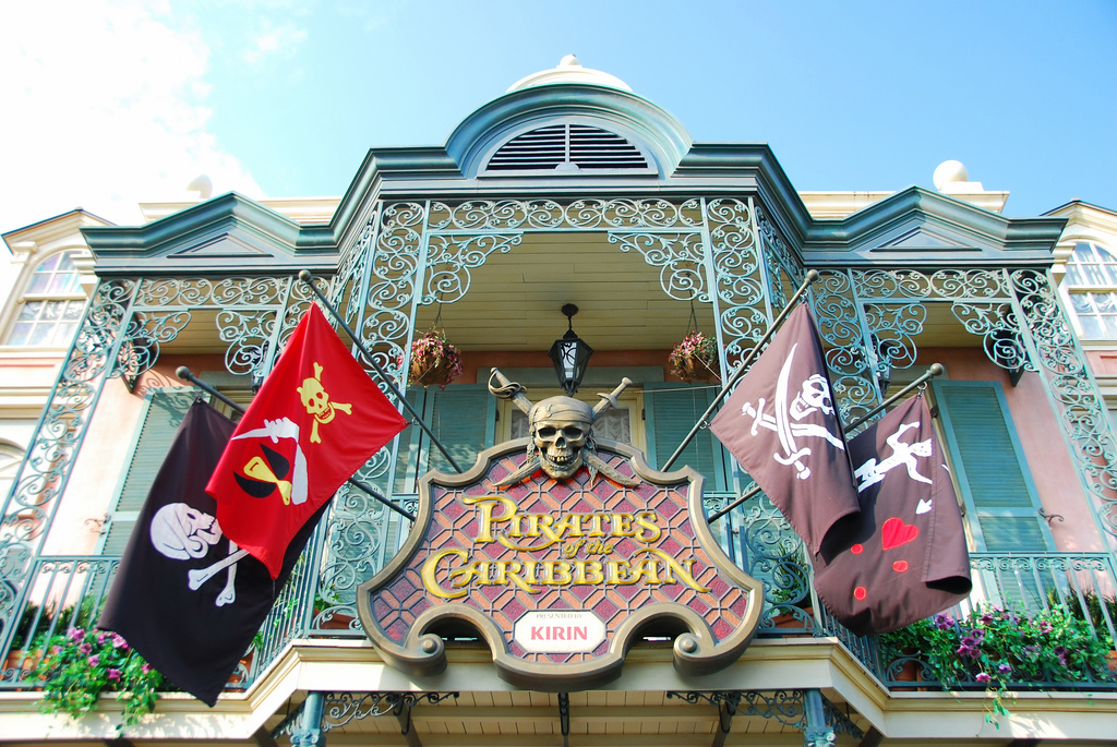 Pirates of the Caribbean ride at Tokyo Disneyland Resort