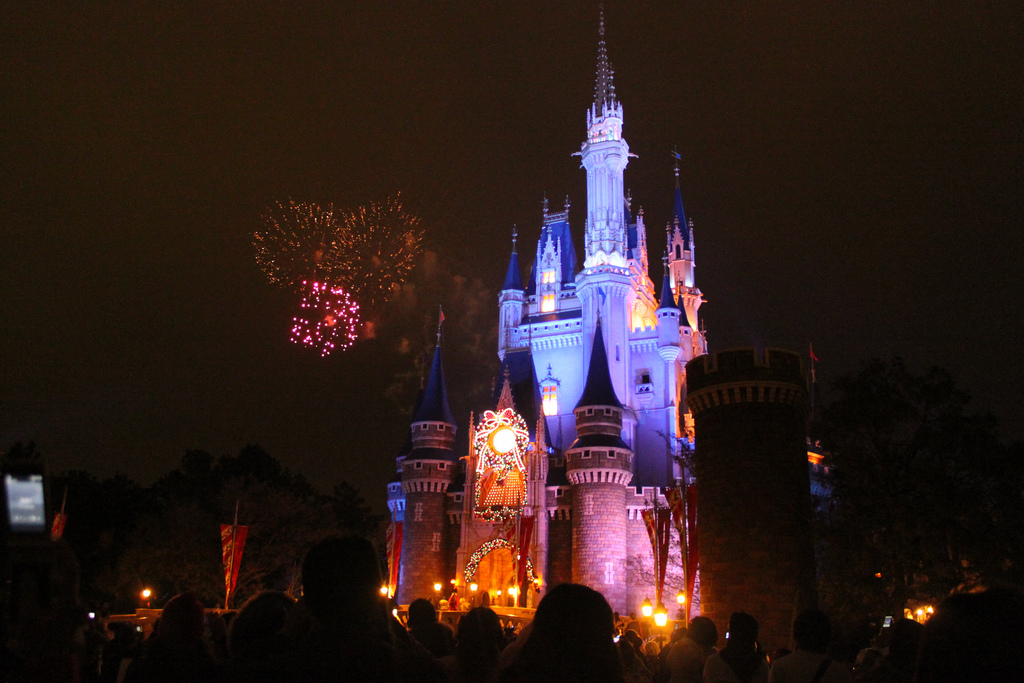 Fireworks at Tokyo Disneyland