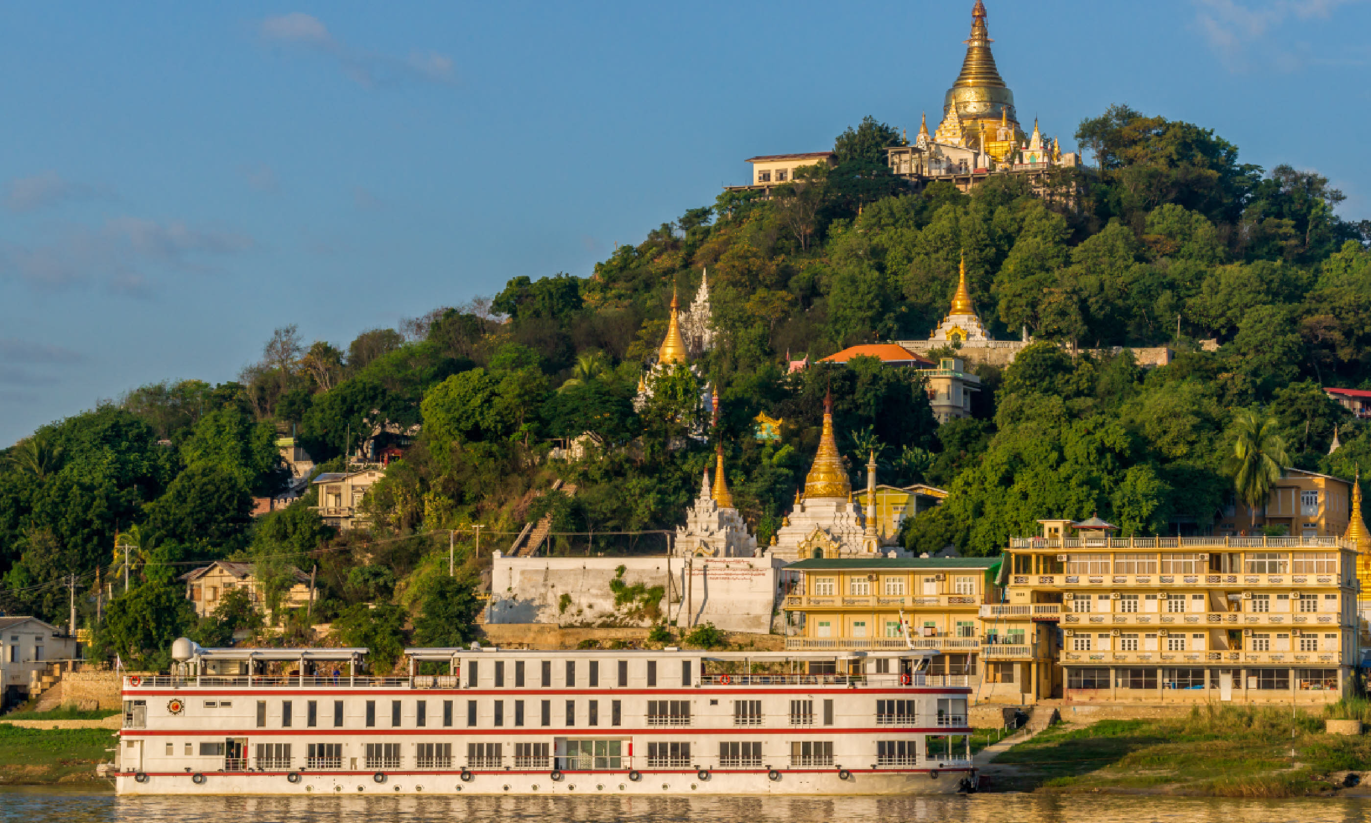 Cruise ship in in Sagaing, Myanmar (Shutterstock)