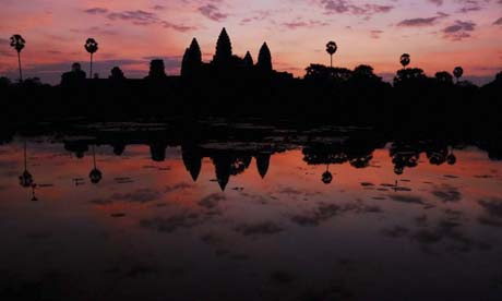 A beautiful sunset at Angkor Wat
