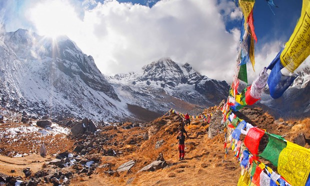 Prayer flags at Annapurna Base Camp