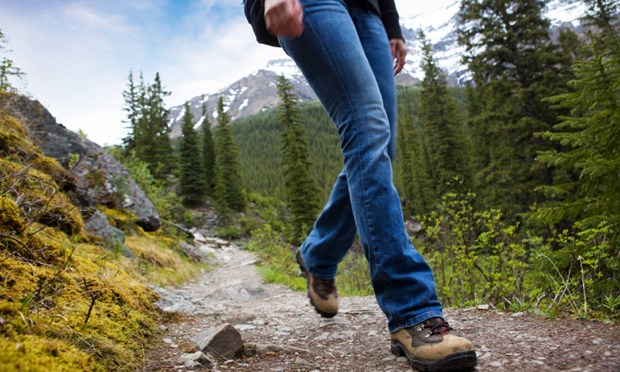 Testing out walking boots (Shutterstock.com)