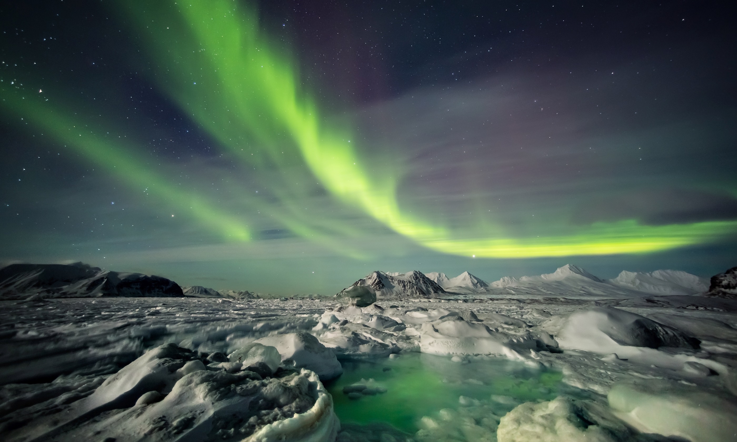 Northern Lights over the Arctic (Shutterstock.com)