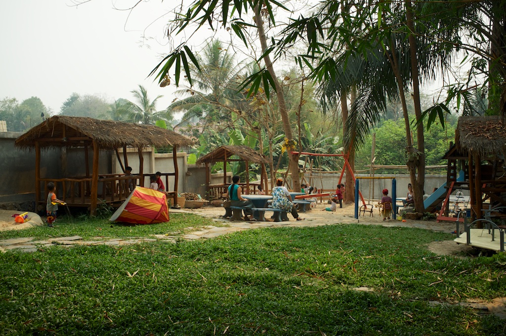 Luang Prabang with Children at Playground Garden