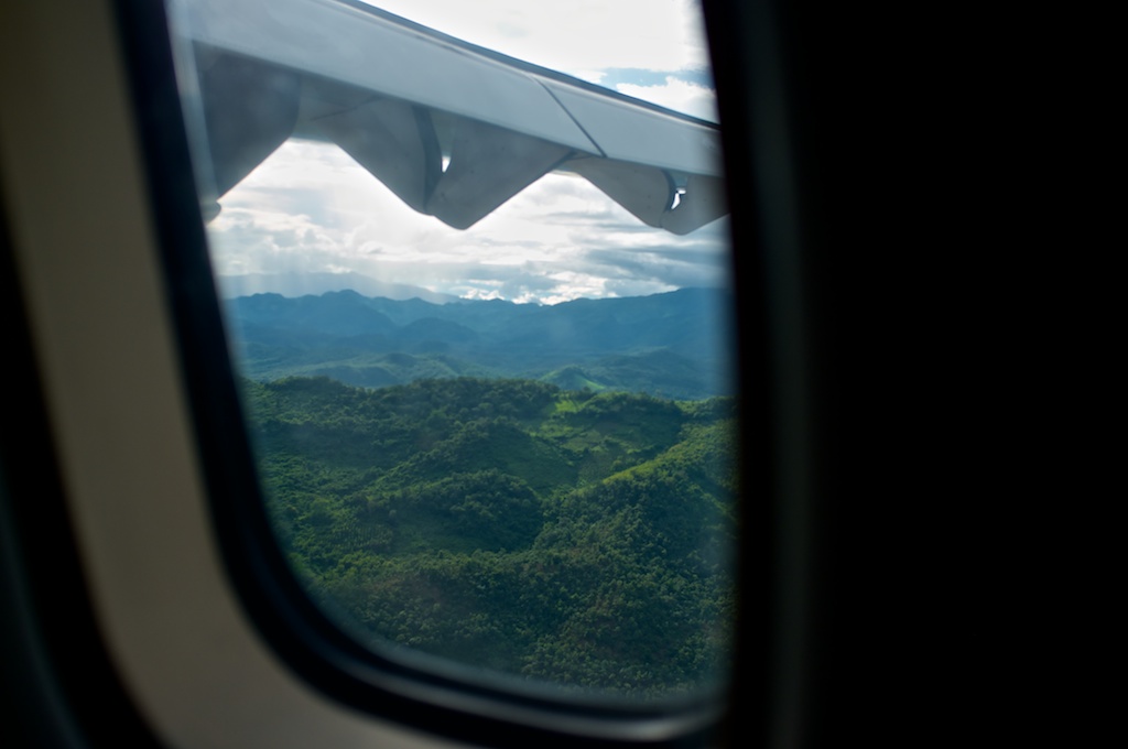 Beautiful Lao Landscape from Airplane