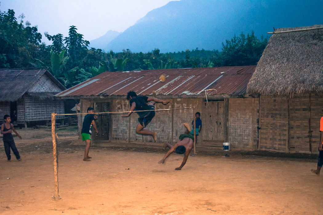 Kids at village homestay with Tiger Trail Luang Prabang Laos